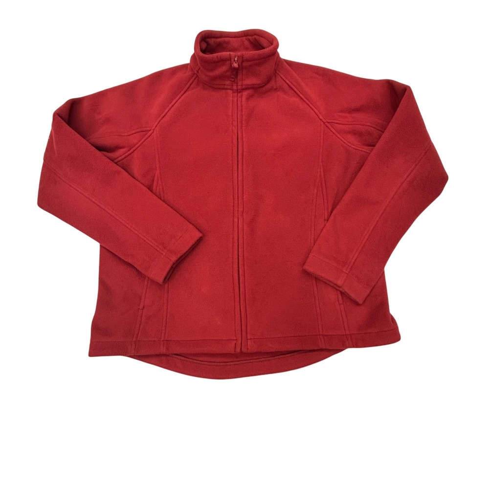 Duluth Trading Full Zip Fleece Jacket Mens L Red Outdoor Workwear Hiking Rugged
